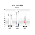 WGV Gathering Bud Vase, Width 3.3", Height 12", Clear Tall Standard Concaved Hurricane Glass Floral Container Centerpiece Planter for Wedding Party Event Home Office Decor, 1 Piece - size: 3.3"x12"H Gathering