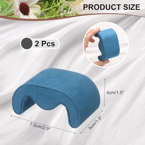 uxcell 2pcs Watch Case Pillows, M Shaped Watch Display Pillow Velvet Watch Cushion Replacement for Watch Bracelet Display Storage Blue - color: Blue