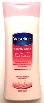 Vaseline Healthy White Perfect 10 - Pack 3 - AHA and Pro-Retinol Whitening and Anti-Ageing Skin benefits with micro droplets of Vaseline Jelly 100 ml X 3 bottles