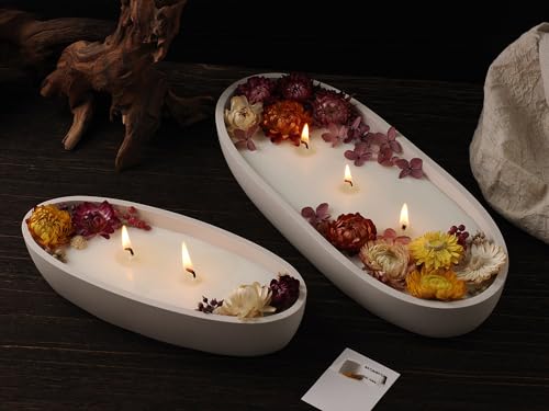 Oval Candle Boat Jar Molds, Creative Silicone Vessels Pot Molds, Concrete Container Storage Tray Making Moulds for Storage Holder Jewelry Box Vase Aroma Cup (L) - color: L