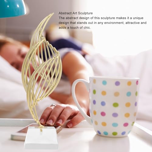 Fdit Chic Metal Abstract Art Sculpture, Luxury Art Piece Modern Decorative Piece for Home, Office, and Living Spaces (Crystal White) - size: Crystal White, style: Crystal White