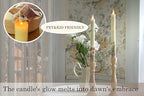 Flameless Taper Candles Flickering with Remote and Timer, 3D Moving Flame Taper Candle Battery Operated to 400 Hours, 9 Inch Window Candles, (Wild Flower) - color: Wild Flower