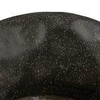 Creative Co-Op Stoneware Footed Pedestal Bowl with Handles, Reactive Glaze, Black - color: Black, size: 9.5" Round x 4" Tall