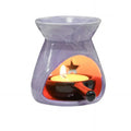 Purple Ceramic Essential Oil Burner Tealight Candle Holder Decorative Aroma Diffuser - color: Purple