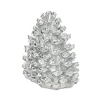Creative Co-Op Decorative Resin Pinecone Bookends, Silver Finish, Set of 2 - color: Silver