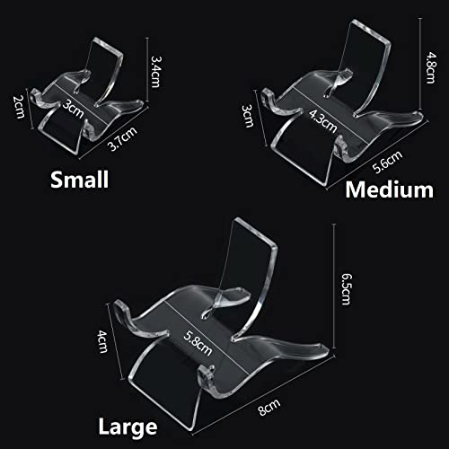 Crystal Stand Rock Display Stand Small Dispaly Stands ( 3 Sizes , 36 PCS ) Crystal Stands for Display Minerals Rocks Crystals Agates Fossils Corals or Other Small Items in Home Shop Museum Office - size: 36 PCS ( 12* large+12* medium+12* small )