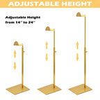 Royxen 3 Pack Purse Holder, Purse Display Stand with Adjustable Height, Bag Stands for Display, Stainless Steel Purse Rack for Bags Organizer (Gold) - color: Gold
