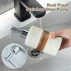 2-Pack Ceramic Soap Dispensers Set, Includes Stainless Steel Pump, Silicone Funnel and Diatomaceous Tray, Hand Soap, Dish Soap, Shampoo and Conditioner Dispenser for Bathroom & Washroom, White - color: White and White, size: 2xSoap Dispenser Set with Tray