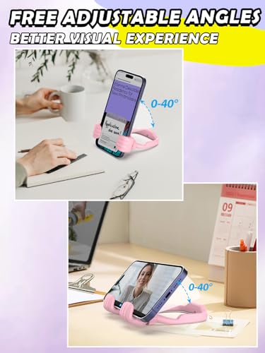 Mom Gifts for Mothers Day Cell Phone Holder Gifts for Teens Girls Boys: Thumbs Up Lazy Phone Stand for Desk Cool Gadgets Fun Birthday Gifts for Grandma Women Wife Adults Men from Son Daughter - color: Pink