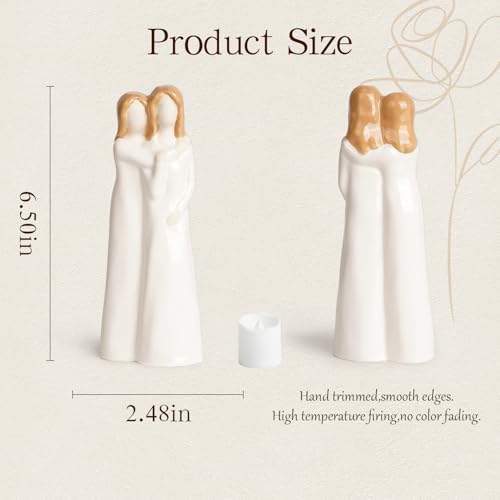 Gifts for Mom, Motherd Day Birthday Gifts for Mom, Handmade Mother and Daughter Figurine - color: Sy0273