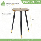 Indoor Plant Stand, Tall Plant Stand Mid-Century Wood Plant Holder with Metal Legs, Modern Plant Table Flower Pot Stand Round Side End Tables for Living Room Bedroom Balcony Garden Patio
