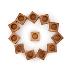 Kaizen Casa Tea Light Holders for Rustic Centerpieces for Dining Table Wedding Party Candle Centerpieces for Dining Table Wedding Party Set of 12 (Outer Dia: 2.25", Inner Dia: 1.6")