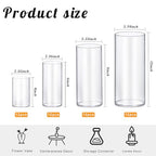 48 Pack Thick Glass Cylinder Vases 4,6,9,12 Inch Tall Clear Flower Vase Hurricane Floating Candle Holder for Table Centerpiece Wedding Home Decor - size: 48 Pack(4,6,9,12 Inch)