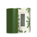 Thymes Frasier Fir Scented Candles for Home Decor - Green Pillar Candles for Women & Men - Place on Candle Holder - Luxury Home Fragrance Gifts - Large (3" x 6" Pillar) - size: 3 in x 6 in