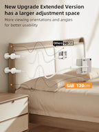 SAIJI Gooseneck Tablet Holder for Bed, One-Hand Adjustable, 47" Length, Upgraded Base, iPad Holder Stand Flexible Lazy Arm, Compatible with iPad/iPhone/Kindle/Switch or Other 4.7-13" Device (White) - color: Light White