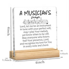 Music Lover Gift Musicians Gifts Graduation Gifts for Music Teacher Music Lover Office Home Desk Shelf Decor Acrylic Sign