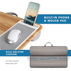 LAPGEAR Home Office Lap Desk with Device Ledge, Mouse Pad, and Phone Holder - Oak Woodgrain - Fits up to 15.6 Inch Laptops - Style No. 91589 - color: Oak Woodgrain, size: Home Office