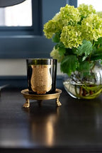 Round Clawfoot Dish — by Alice Lane Home Collection — Gold — for Home Decor, Candles, Jewelry, Perfume, Cosmetics, and Coffee Table — Size Small - size: 4.5"