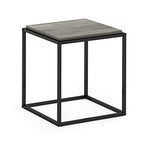 Furinno Moretti Cube Modern Stackable End Table Shelf, French Oak Grey - color: French Oak Grey, size: Stackable Metal Frame