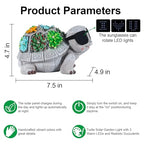 Unique Solar Garden Turtle Statue with I Love You LED Sunglasses and Succulent LED Lights, Lawn Decor Tortoise Figurine for Patio, Balcony Yard Ornament for Mom, Women & Grandma - style: Turtle