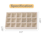 1 Pcs Earring Organizer Stackable Trays,Jewelry Drawer Inserts Container Display Case Storage for Earring Necklace Rings -Beige - color: Beige Set of 1