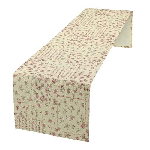 Floral Table Runner, Watercolor Rose Flower Kitchen Table Decoration Vintage Spring Home Tablecloth for Birthday Party Picnic Decoration 13x36 Inch 1PCS - color: Flower-11, size: W13x36L