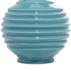 Deco 79 Ceramic Decorative Vase Centerpiece Vases with Varying Patterns, set of 3 Flower Vases for Home Decoration 6" x 6" x 6", Blue