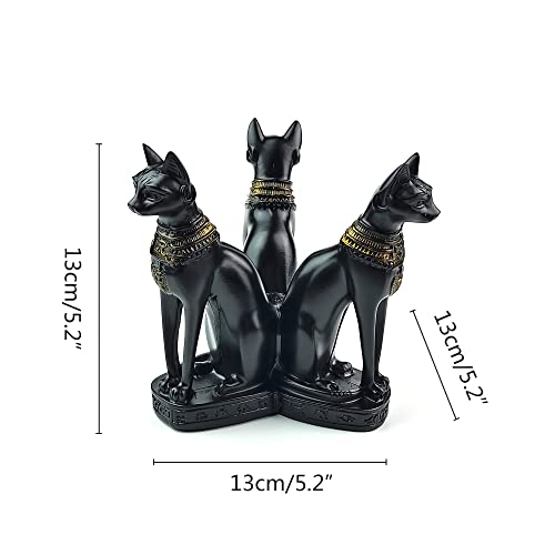 Large Bast Bastet Cats Crystal Ball Holder Sphere Display, Natural Healing Feng Shui Glass Ball Holder Base Statue Decoration for 80mm-150mm Sphere - style: Large Bast Cat