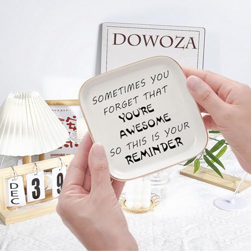 Inspirational Gifts for Women Ring Dish - You're Awesome - Unique Gifts Best Friends Gifts for Women Coworker Christmas Retirement Gifts - style: You're Awesome