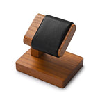 Solid Wood Single Watch Display Stand for Men Jewelry Watch Showcase Stand Display (Black) - color: Black