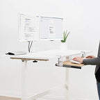 VIVO Large Clamp-on Computer Keyboard and Mouse Under Desk Slider Tray, 27 x 11 inch Pull Out Platform Drawer, Light Wood, MOUNT-KB05A - color: Light Wood, size: 27 inch