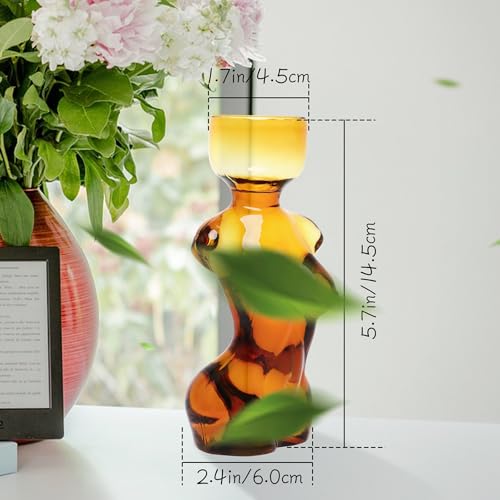 Propagation Vases for Plants Plant Propagation Jars Unique Body Avocado Vase Glass Planter Perfect for Seed Starting Water Rooting and Home Decor Gift for Father - color: Amber Blue