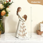 Mother Daughter Embracing Resin Figurine, 6" H,Sentimental Gifts for Mom & Daughter, Birthday Wedding Mother's Day Heartfelt Keepsake Decor - style: Embrace