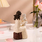 Woman with Dog Figurines, Westie Gifts for Dog Lovers, Ideal for Birthday, Thanksgiving, Christmas, White Hand-Painted Sculpture for Home Office Tabletop Shelf Decor - style: Westie