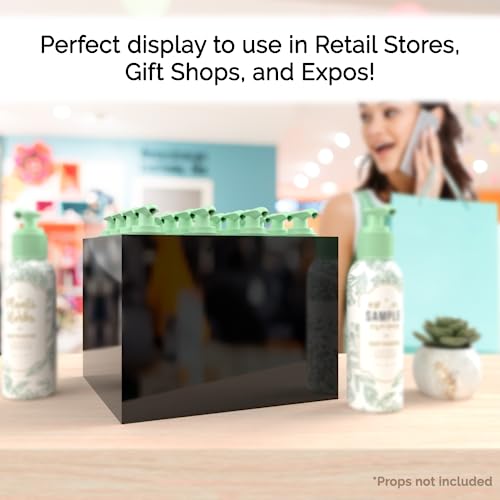 12" x 12" x 9" Acrylic Display Riser Box with One Open Side No Lid Glossy Black Versatile Square Merchandise Storage Bin or Retail Product Riser by Marketing Holders - color: Black, size: 12"w x 12"d x 9"h