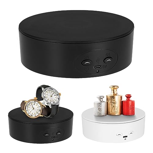 Motorized Rotating Display Stand, 5in/11lbs Load, 360° Rotating Platform for Jewelry Watch 3D Models Cake, Electric Spinning Display Stand for Live Show, Products Video shoot