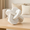 Liam White Marble Knots Decorative Object – Stone & Marble Modern Home Decor Accent – Artistic Shelf Styling & Coffee Table Decor for Office & Living Room – 9", White