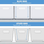 STORi Bliss 10" x 6" Open Clear Pantry Organizer Bin, Set of 2, Plastic Containers with Handle for Kitchen, Fridge, Cabinet, Closet, Bathrom, Undersink Storage Made in USA - style: Set of 2