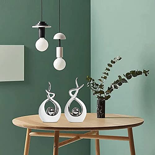 Ceramic Decorative Object Silver, Home Abstract Handicraft Items, Living Room Modern Decoration Crafts, Creative Modern Minimalist European (Size : A) - size: A