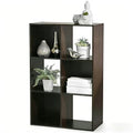 6-Cube Black Storage Rack, Equipped with Hardware Accessories and Installation Instructions. Suitable for Home and Office Can be Placed Horizontally or Vertically. (Espresso)