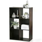 6-Cube Black Storage Rack, Equipped with Hardware Accessories and Installation Instructions. Suitable for Home and Office Can be Placed Horizontally or Vertically. (Espresso)