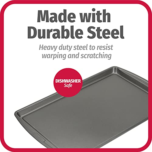 GoodCook Everday Nonstick Carbon Steel 17 x 11-Inch Baking Sheet Set, 2 Pack – Medium Sized Cooking Pans, Bakeware Set, Cookie Sheets for Baking, Oven Pan Set - size: 11" x 17" (2-Piece Set)