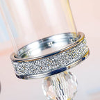Candle Holders for Pillar Candle, Pillar Crystal Candle Holders, Candlesticks Holder for Wedding, Dining Coffee Table, Centerpieces, Home Decor CH00XM - size: 2 crystal balls