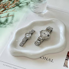 Ceramic Jewelry Dish for Women, Jewelry Tray Trinket Dish, Irregular Cloud Shape Ceramic Plate, Watch Keys Tray Ring Dish Holder for Mother's Day/Christmas/Thanksgiving/Birthday Gift(White) - color: White