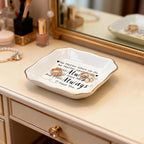 Long Distance Friendship Gifts for Women, Wherever We Go Ceramic Jewelry Dish, Trinket Jewelry Tray for Best Friend, Birthday, Christmas, Farewell, Thank You Gifts for Bestie, Sister - ASC - color: Long distance friendship