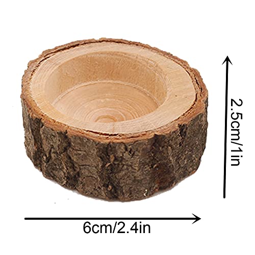 12 PCS Wooden Tea Light Candle Holders, Rustic Wood Votive Tealight Holder, Personalized Vintage Tealight Holder Decoration for Wedding Centerpieces for Table, Party, Birthday, Holiday