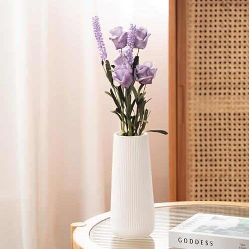 Ceramic Vase Perfect for Pampas Grass Home Décor Living Room Dining Table Farmhouse Office Bedroom Table Kitchen Shelf Elegant Ceramic Flower Vase Ideal for Modern and Rustic Spaces
