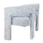 Jofran Gwen Modern Luxury Jacquard Fabric Upholstered Hallway Bedroom Sculpture Bench, 49" W X 22" D X 29.5" H, Blue - color: Blue