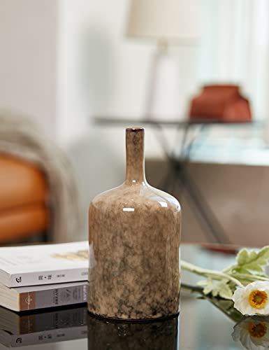 HAUCOZE Ceramic Flower Vase Decorative Sculpture Modern Home Decor Table Centerpiece Gift for Dining Living Room 8.0 Inch - size: Medium