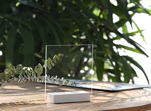 UNIQOOO 5 Pack 4" White Wood Stands for Wedding Acrylic Sign, Wood Table Number Holders for 1/8 Thick Acrylic Sheets | Wedding Display Stand, Card Holder for Bar Menu, Retail Sign, Party, Event - color: White Birch 5 pack